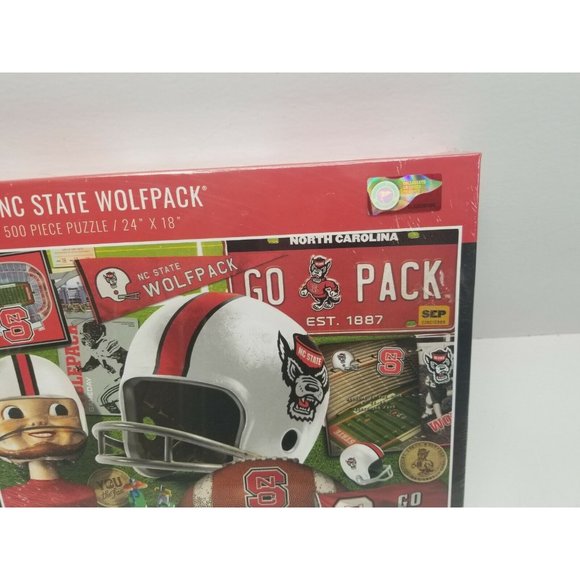 NC State Wolfpack 500 Piece Puzzle 24"x18" Go Pack Stadium Helmet Football A - Picture 4 of 9